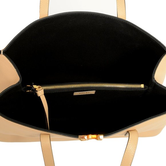 Versace Women's 100% Textured Leather V-Logo Tote Handbag Shoulder Bag - Picture 7 of 10